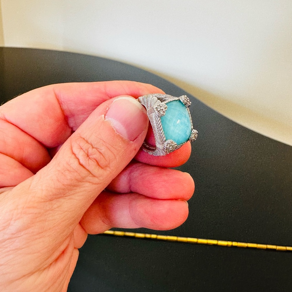 Judith Ripka Luxury Vintage Retro Designer Couture Runway RARE Authentic Ring - Picture 15 of 17